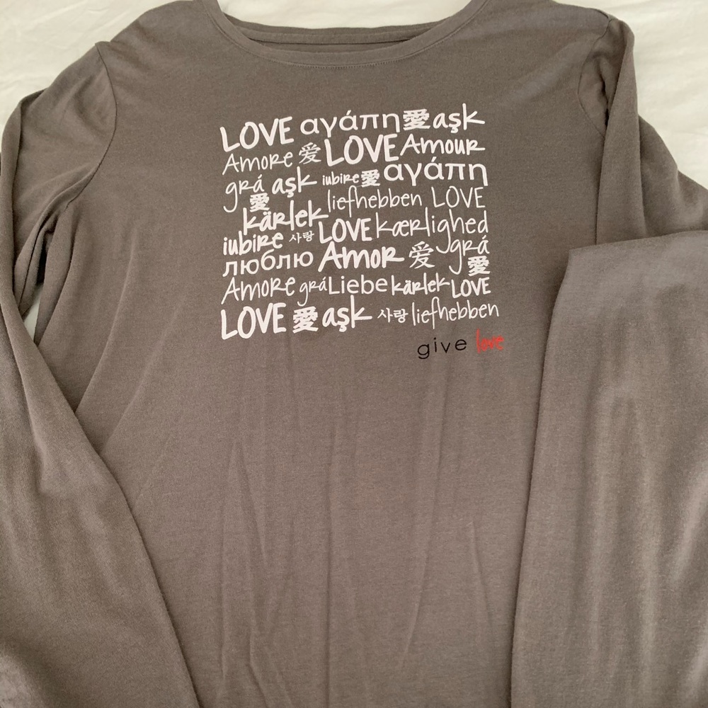 Peace Love World long sleeve tee